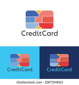 Credit card logo design vector templet, with card icon,