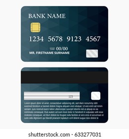 credit card, low poly