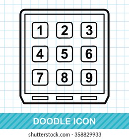 Credit card machine doodle