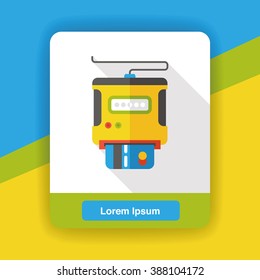 Credit card machine flat icon
