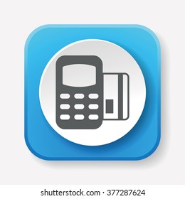 Credit card machine icon