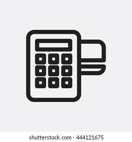 Credit card machine icon illustration isolated vector sign symbol