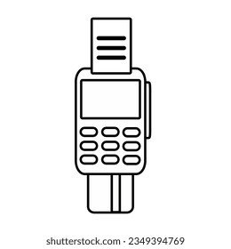 Icono de máquina de tarjeta de crédito. Aislar sobre fondo blanco.