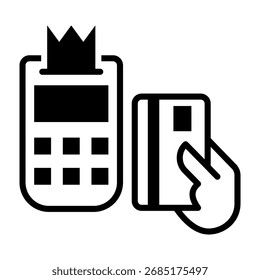 Credit Card Machine Icon Mixed Vector Illustration