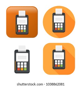 Credit Card Machine Icon - Payment Terminal Illustration - Atm For Money Cash