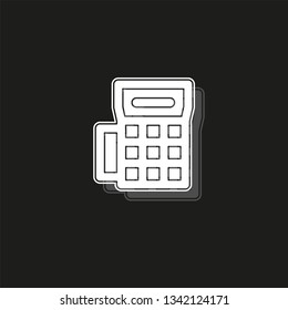 credit card machine icon - payment terminal illustration - atm for money cash