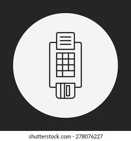 Credit card machine line icon