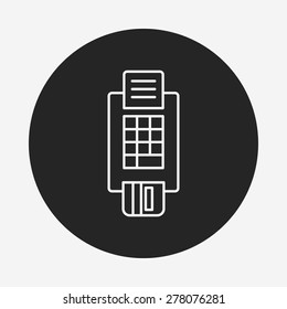 Credit card machine line icon