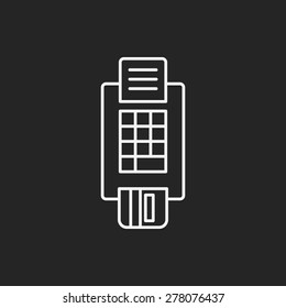 Credit card machine line icon