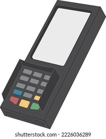credit card machine mockup.For Business or market concept vector.