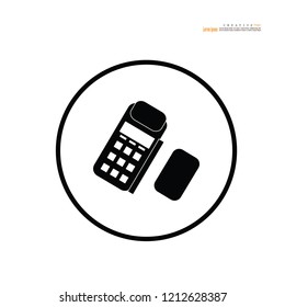 Credit card machine.vector illustration.