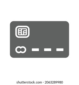 credit card, master card icon. Gray vector graphics.