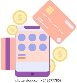 credit card menu display on smartphone