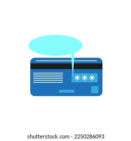 credit card message. Internet communication. Vector illustration.
