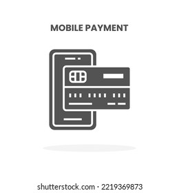 Credit Card Mobile Payment glyph icon. Can used for web, app, digital product, presentation, UI and many more.