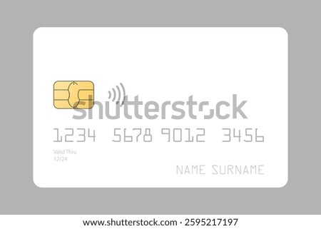 credit card mock up isolated