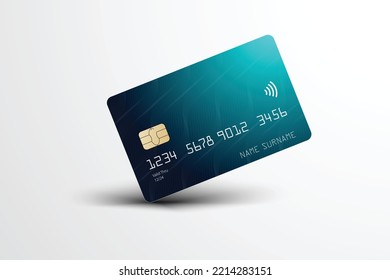 credit card mockup isolated on white background