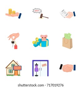 Credit, card, money, bargain, calculator, auction, shop.E- commerce set collection icons in cartoon style vector symbol stock illustration web.