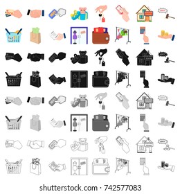 Credit, card, money, bargain, calculator, auction, shop.E- commerce set collection icons in cartoon style vector symbol stock illustration web.