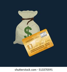 Credit card money icon vector illustration graphic design