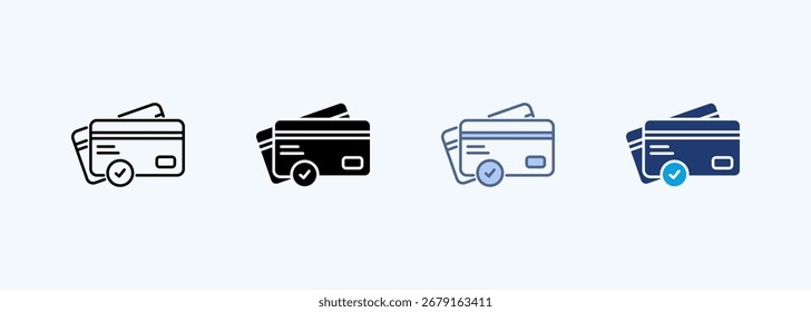 Colección de ícono de estilo múltiple de tarjeta de crédito
