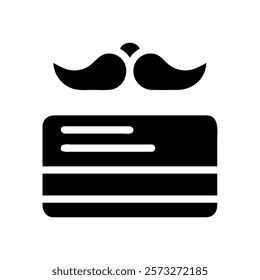 Credit card with mustache icon. Concept of secure payment and fraud protection.