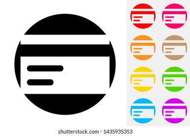 Credit Card. Negative Space Vector Icon