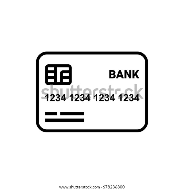 Credit Card Number Icon Stock Vector Royalty Free 678236800