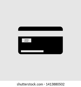 Credit card with numbers 000 sign.