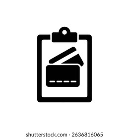 Credit Card on Clipboard Icon for Banking