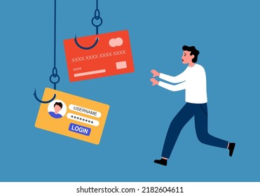 Credit Card Online Payment Scam Concept. Internet Hacker Stealing Money, User Account From Smartphone Mobile App. Man Panic After Money Stolen Via Internet.