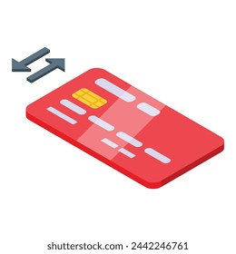 Credit card for online store icon isometric vector. Web shop sale. Buy new objects