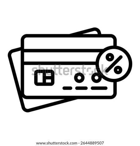 Credit card outline icon. Simple vector icon design in outline style. Editable vector format