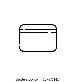 Credit card outline icon, vector icon isolated on white background