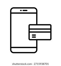Credit Card Outline Icon Vector Illustration