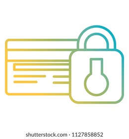 credit card with padlock