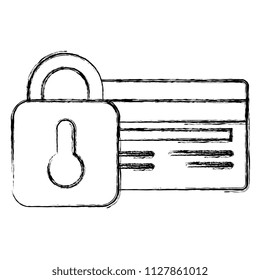 credit card with padlock