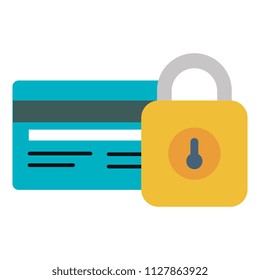credit card with padlock