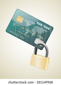 Credit card and Padlock.