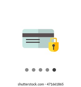Credit card and padlock