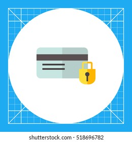 Credit card and padlock