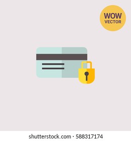 Credit card and padlock