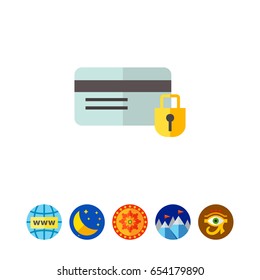 Credit card and padlock
