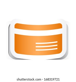 Credit Card with Paper Design.