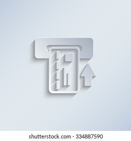 Credit card - paper vector icon