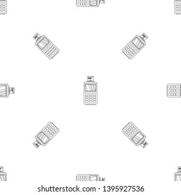 Credit card pay device pattern seamless vector repeat geometric for any web design