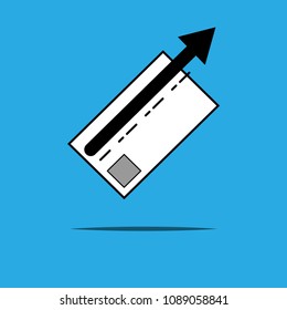 credit card payment arrow