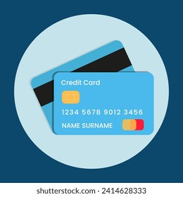 Credit card payment, business concept. Editable Vector flat style illustration.