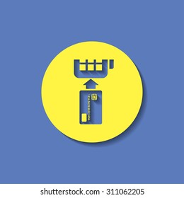 Credit card payment, chip reading