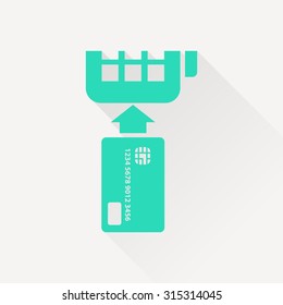 Credit card payment, chip reading